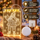 LED коледна декорация за прозорец с Дядо Коледа 3
