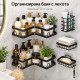 Комплект черни метални органайзери за баня – 5 части 8