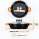 Дълбок гранитен тиган с капак и дозатор 28 cm, 3,3 l 6