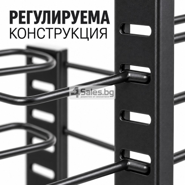 Регулируем метален органайзер за тенджери и капаци 2 в 1 7