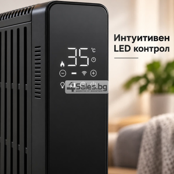 Маслен радиатор KAMINER Arvell 2500 W с WiFi – черен или бял