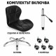 Детски черен въртящ се стол от еко кожа с регулируема височина 5