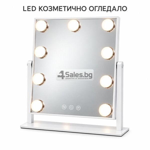 Козметично LED огледало 25 × 30 см – виж всеки детайл в перфектна светлина