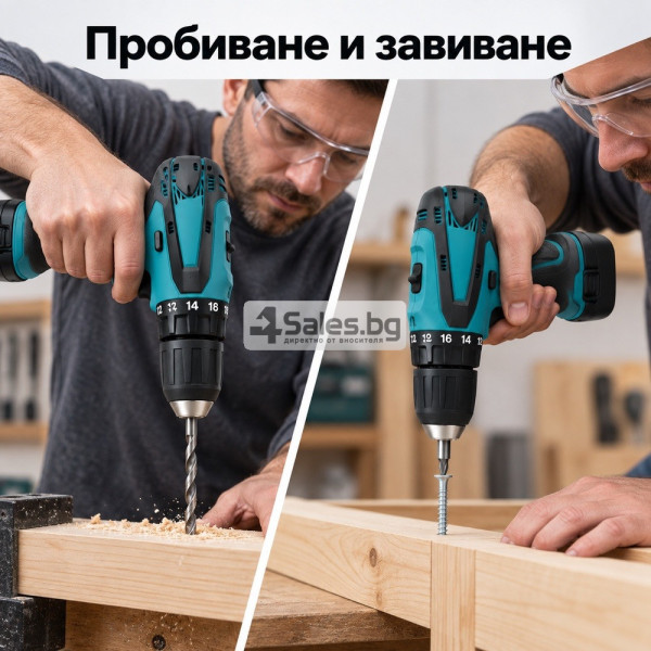 ️Акумулаторен винтоверт 10,8 V с 2 батерии, 24 Nm, 2 скорости, LED светлина и куфар