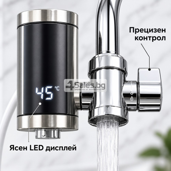 Проточен електрически нагревател за вода с LED дисплей 3000 W 6
