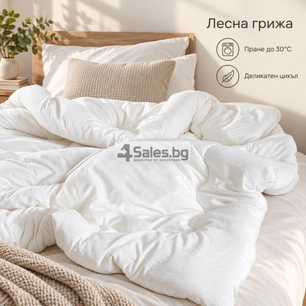 Бяла зимна завивка 160x200 см – мека, лека и пухкава за уютен сън 4