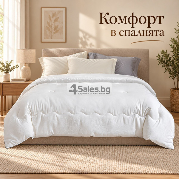 Бяла зимна завивка 160x200 см – мека, лека и пухкава за уютен сън
