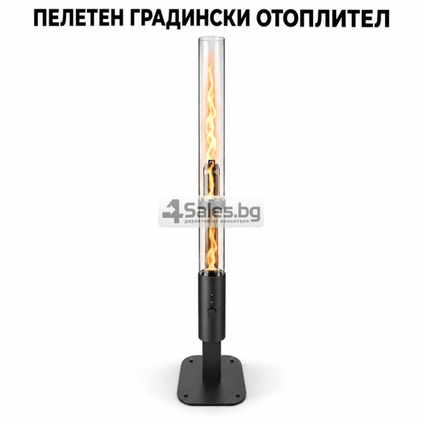 Пелетен градински отоплител 3,6 kW със стъклена тръба 1