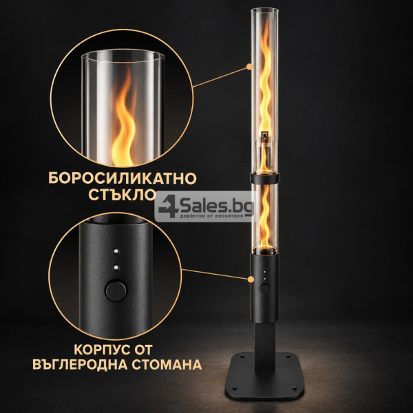Пелетен градински отоплител 3,6 kW със стъклена тръба 5