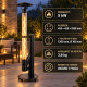 Пелетен градински отоплител 5 kW със стъклена тръба 5