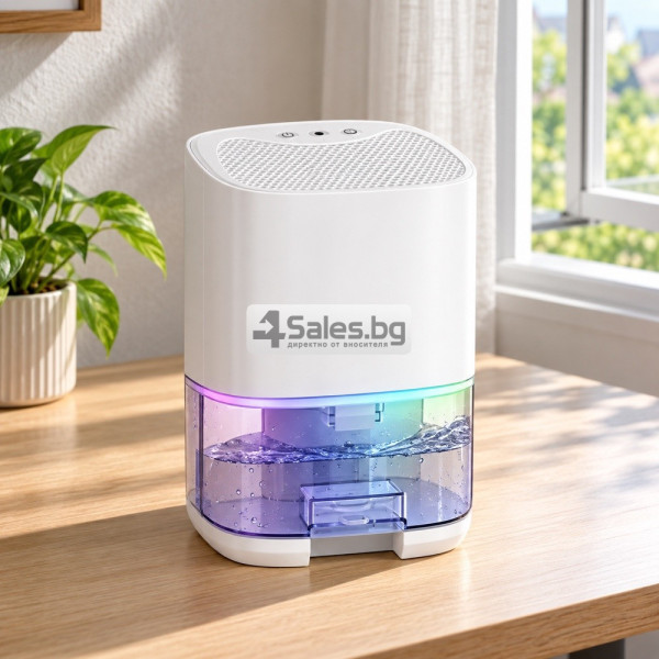 Компактен обезвлажнител за въздух с 1 л резервоар и RGB светлина 8