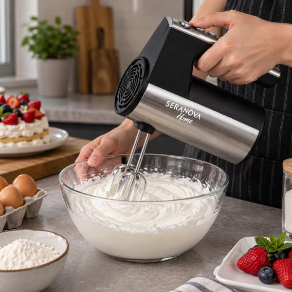 Ръчен Миксер SERANOVA Home, 500W с 4 Метални Бъркалки за Разбиване и Тесто 2