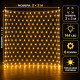 LED светлинна завеса 2 × 2 м с 144 светлини, топлa бяла светлина 5