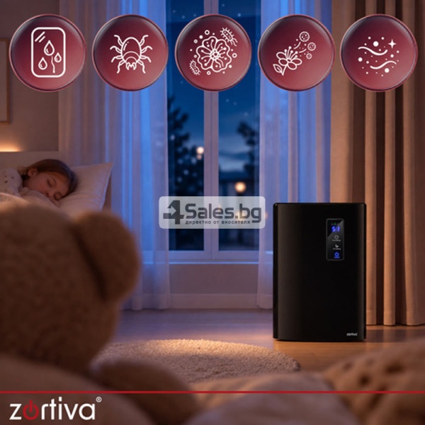 Влагоабсорбатор за въздух 2 в 1 с UV пречистване, LCD дисплей, дистанционно управление, резервоар 1.5 л, 90 W – до 30 м² 5