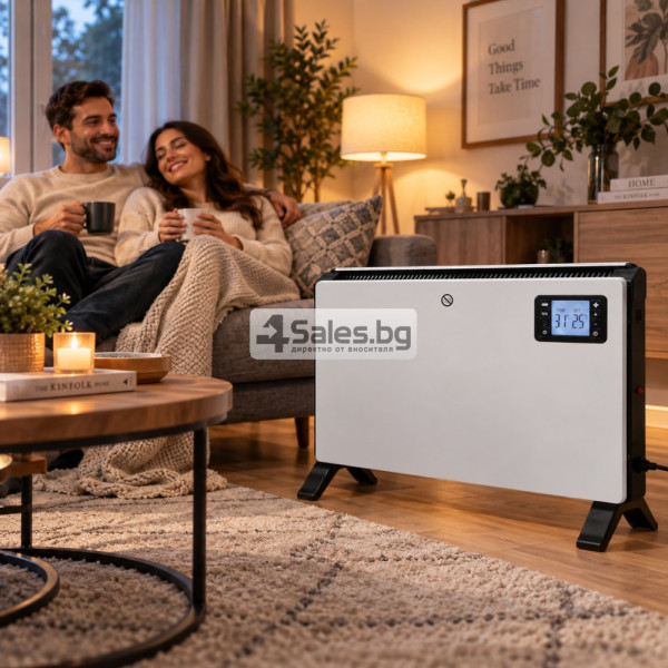 Електрически конвектор 2300 W с Turbo Fan, LCD дисплей, дигитален термостат, дистанционно управление и таймер
