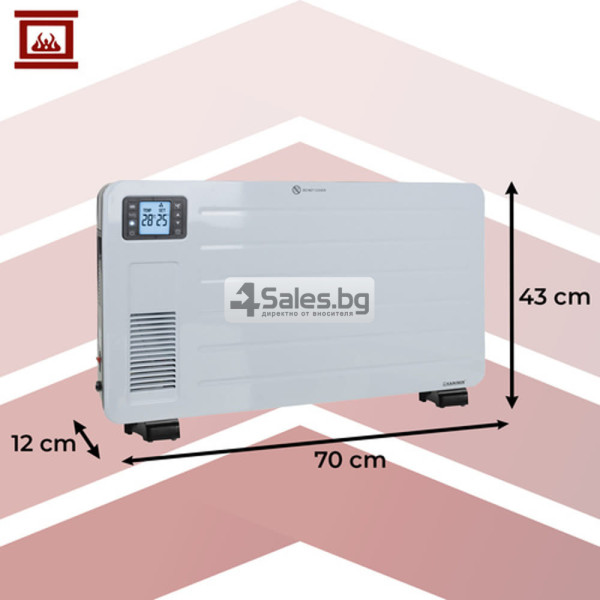 Електрически конвектор 2300 W с WiFi управление, LCD дисплей, дистанционно и 3 режима на отопление 4