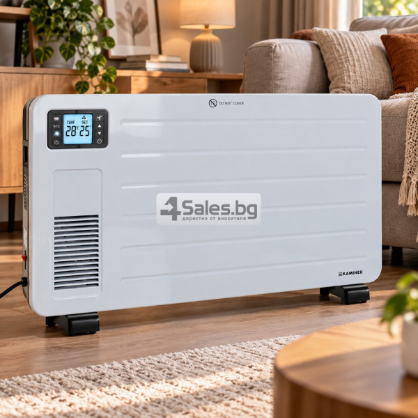 Електрически конвектор 2300 W с WiFi управление, LCD дисплей, дистанционно и 3 режима на отопление