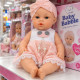 Говореща кукла бебе Baby Babble с реалистичен дизайн, розова дантелена рокличка и шапчица 4