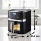Фритюрник с горещ въздух 5L, 1500W, 8 програми, LCD дисплей, прозорец за наблюдение и вътрешно осветление 6