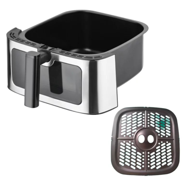 Фритюрник с горещ въздух 8L, 1700W, 12 програми, сензорно управление и прозорец за наблюдение