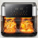 Фритюрник с горещ въздух 8L (2×4L), 2000W, 12 програми, двойна камера, LCD дисплей и прозорци с осветление 3