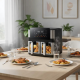 Фритюрник с горещ въздух 8L (2×4L), 2000W, 12 програми, двойна камера, LCD дисплей и прозорци с осветление 6