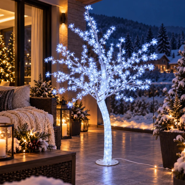 LED декоративно дръвче Sakura – 250 см, 1000 LED светлини с FLASH ефект