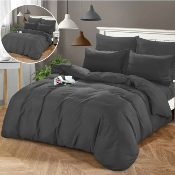 Спален комплект 160×200 см – 3 части, за уютен дом, сив цвят 6