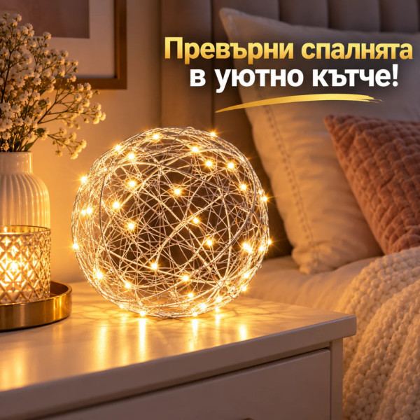 Декоративна LED сфера – стил, уют и топла светлина за всеки дом