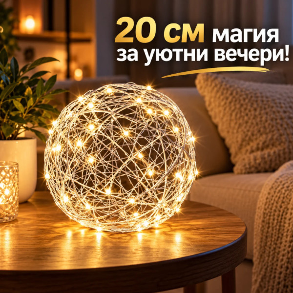 Декоративна LED сфера – стил, уют и топла светлина за всеки дом 5