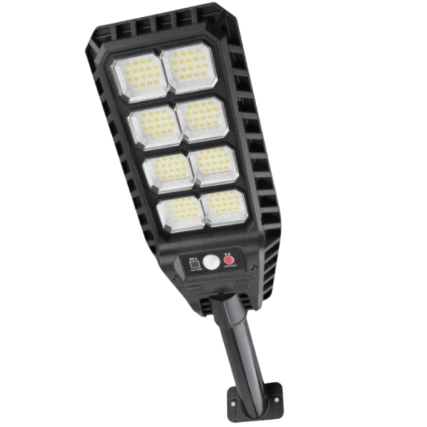 Соларна LED улична лампа 144 LED диода, сензор за движение, дистанционно управление, 3 режима на светене и IP65