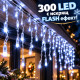 LED Коледни Лампички Тип Висулки – 14 м, 300 LED, Студено Бяло, FLASH Ефект, IP44 2