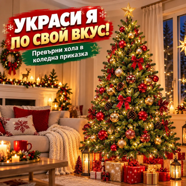 Изкуствена коледна елха Смърч PE – 220 см с реалистични клонки и естествен вид 3