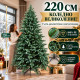Луксозна коледна елха Сребрист смърч 220 см – 100% PE 3D иглички, естествен вид и гъсти клони 6