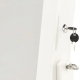 Шкаф за бижута с огледало 2в1 – с ключалка, практични отделения и елегантен бял дизайн, 21х15х35 см 6
