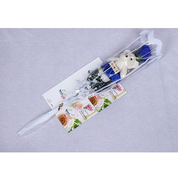 Комплект за подарък - роза и мече