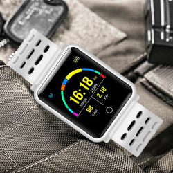 модерен и елегантен водоустойчив смарт часовник с цветен екран и Bluetooth SMW38 3