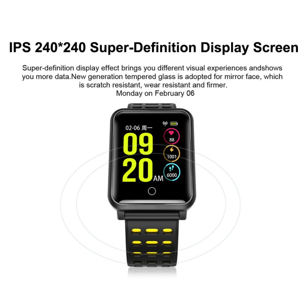 модерен и елегантен водоустойчив смарт часовник с цветен екран и Bluetooth SMW38 10