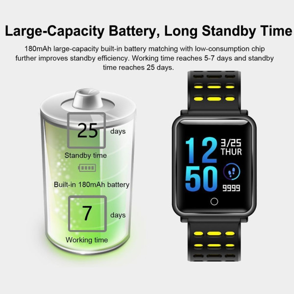 модерен и елегантен водоустойчив смарт часовник с цветен екран и Bluetooth SMW38 28