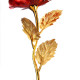 Изкуствена роза с 24-каратово златно покритие и стойка Сърце