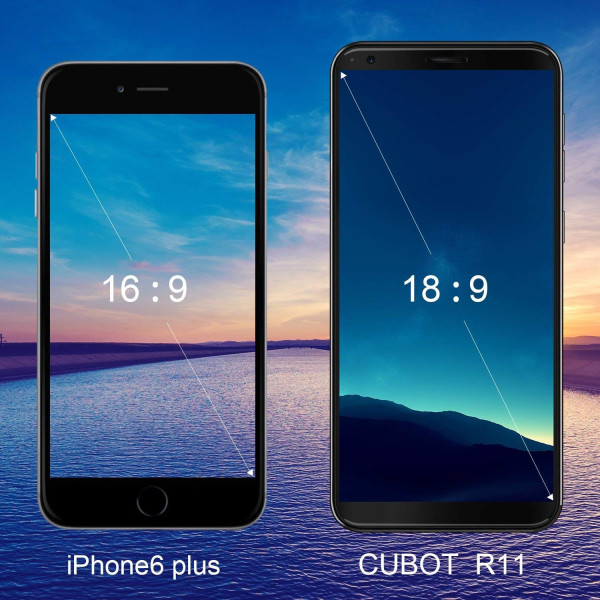 Телефон Cubot R11 с две сим карти, 5.5 инча HD дисплей, 13MP двойна камера