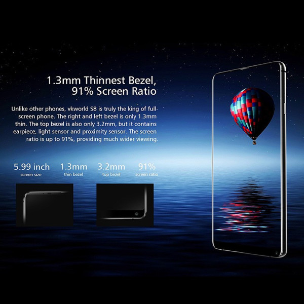 Смартфон ново поколение VKworld S8 с 16Mpx DUAL CAM, 8-ядрен процесор, 5,9" инча