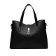 Луксозна кожена чанта в черно BAG4 2