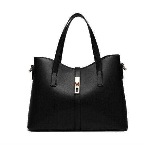 Луксозна кожена чанта в черно BAG4