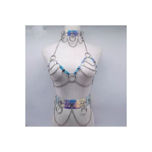 Декоративен ориенталски костюм с метални халки STL8