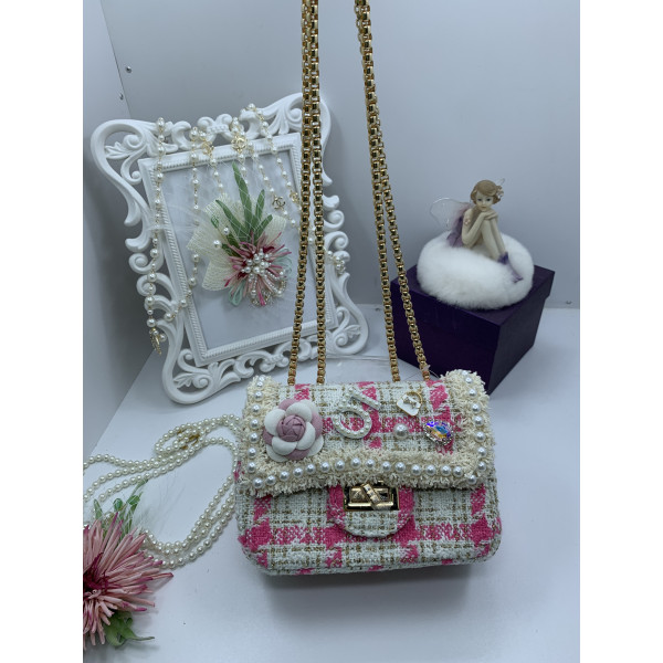 Дамска чантичка в розово със симпатична декорация ZSB-S-23 4