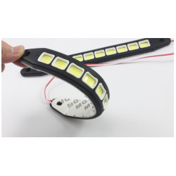 Универсална Силиконова огъваща се дневна светлинна лента XZ-COB CAR DIS LED3 2