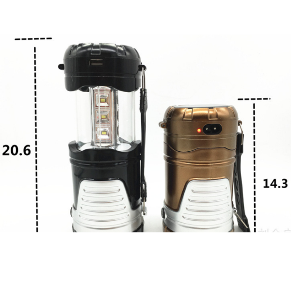 Преносим фенер с LED светлина и соларно  зареждане за  къмпинг CAMP LAMP 10B