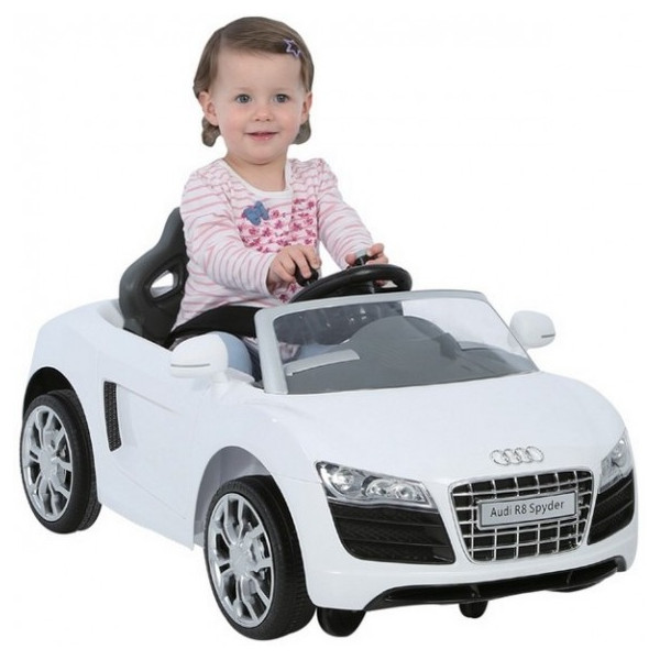 Детска кола с акумулаторна батерия детайлна реплика на Audi R8 Spyder