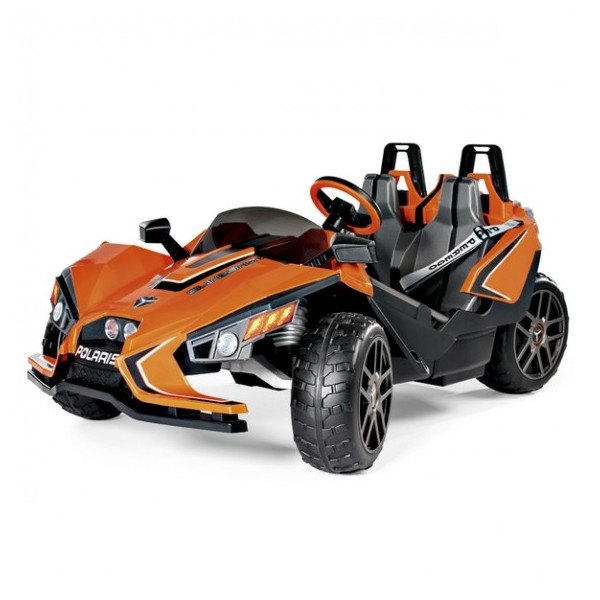 Двуместен детски състезателен автомобил с батерия реплика на Polaris Slingshot 1
